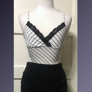 🛑TEMPORARY HOLD🛑 Stripes & Lace Sexy Pinup Camisole